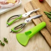 Household kitchen scissors, kitchen chicken bone scissors, multi-functional powerful scissors, stainless steel refrigerator scissors, meat and fish belly scissors Application Scenario